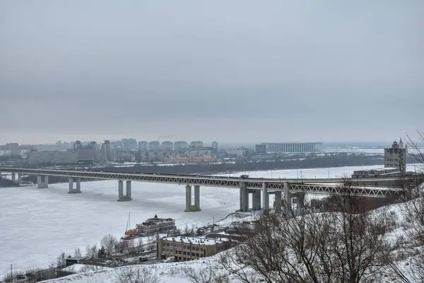 Nijni Novgorod Par Une Sombre Journée Hiver — Photo