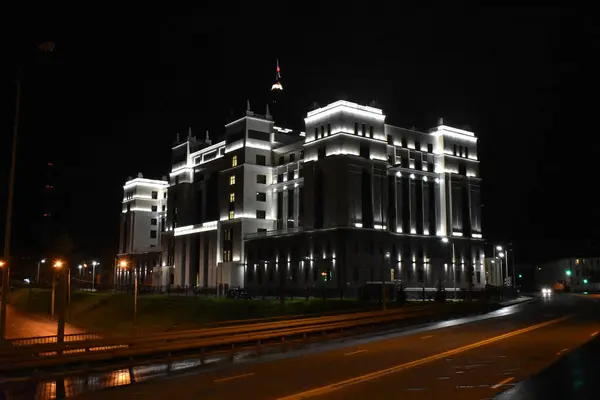 Courthouse Glows Night — Stock Photo, Image