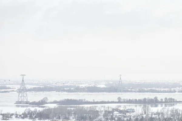 Panorama Rio Volga Inverno — Fotografia de Stock