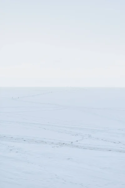 Panorama Řeky Volhy Zimě — Stock fotografie