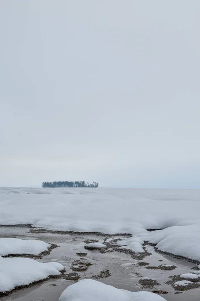 Gyönyörű Volga Folyó Tavasz — Stock Fotó