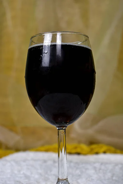 Fizzy Drink Poured Transparent Glass — Stock Photo, Image