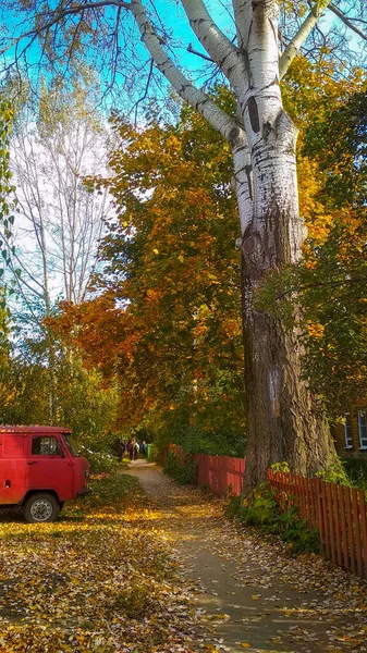 Χρυσό Φθινόπωρο Στους Δρόμους Του Nizhny Novgorod — Φωτογραφία Αρχείου