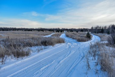 Soğuk bir kışta Rusya 'nın doğası