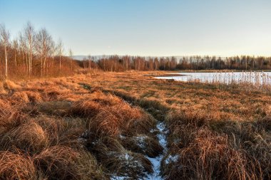 Gün batımında güneşteki ilk buz