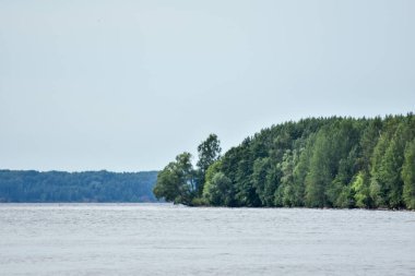 Volga Nehri 'nin yaz manzarası