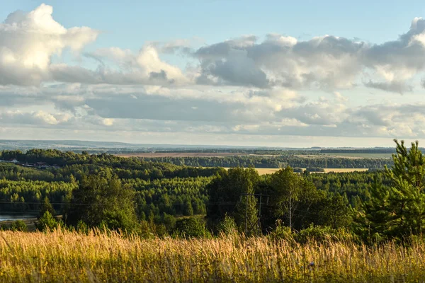 Panoramiczny Widok Piękne Pole — Zdjęcie stockowe