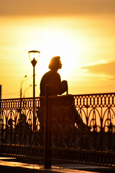 Stunning Sunset Nizhny Novgorod Russia — Stock Photo, Image