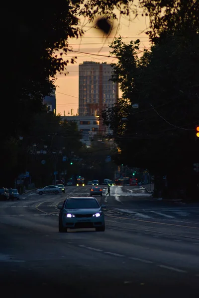 Aube Dans Les Rues Nijni Novgorod — Photo