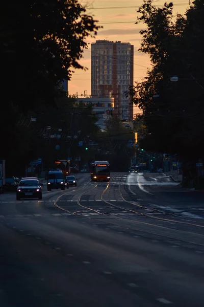 Amanecer Las Calles Nizhny Novgorod — Foto de Stock