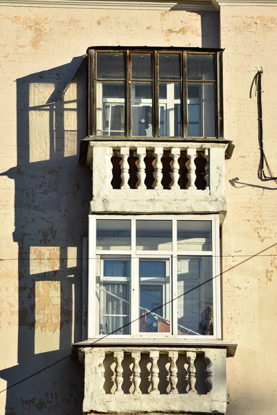 Frumos Balcon Vechi Casa — Fotografie, imagine de stoc