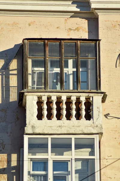 Frumos Balcon Vechi Casa — Fotografie, imagine de stoc