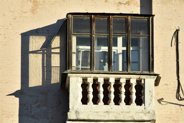 Frumos Balcon Vechi Casa — Fotografie, imagine de stoc