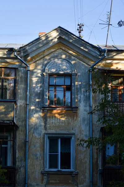 Hermosa Casa Vieja Arquitectura Stalin — Foto de Stock