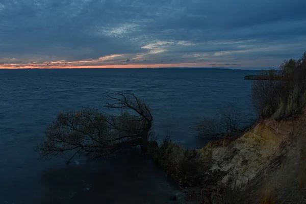 Prachtige Zonsondergang Wolga Rivier — Stockfoto