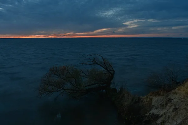 Prachtige Zonsondergang Wolga Rivier — Stockfoto