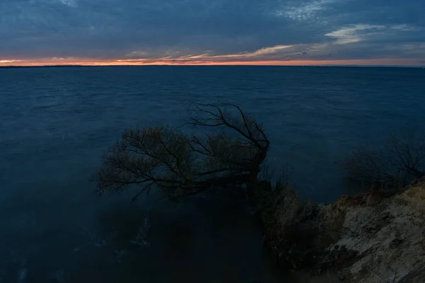 Prachtige Zonsondergang Wolga Rivier — Stockfoto