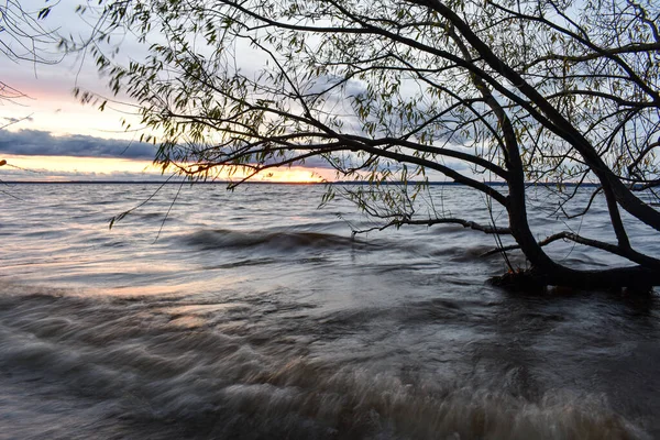 Beautiful Sunset Volga River — Stock Photo, Image