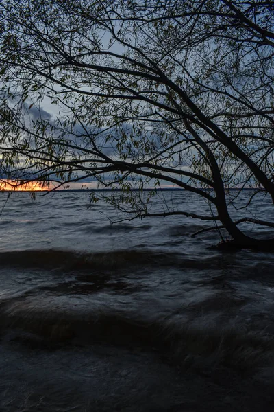 Belo Pôr Sol Rio Volga — Fotografia de Stock