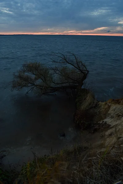 Gyönyörű Naplemente Volga Folyón — Stock Fotó