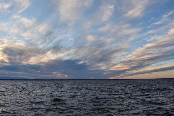 Beautiful Sunset Waves Volga River — 스톡 사진