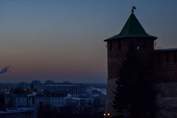 Απαλό Ηλιοβασίλεμα Στο Nizhny Novgorod — Φωτογραφία Αρχείου