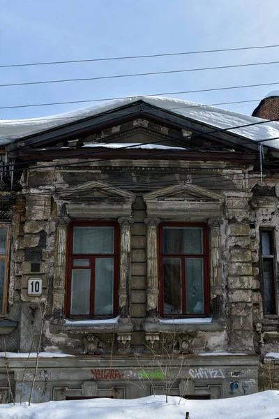 Zabytkowy Stary Dom Niżny Nowogród — Zdjęcie stockowe