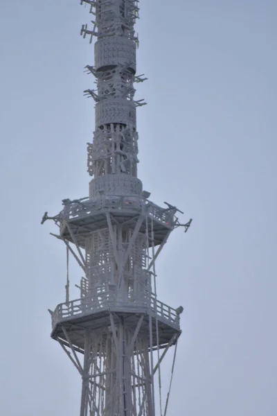 Fernsehturm Eiswinter — Stockfoto