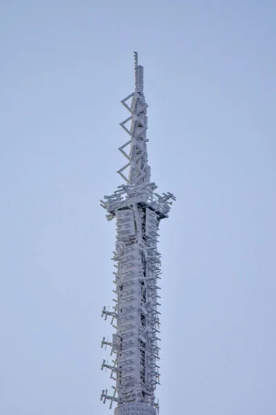 Fernsehturm Eiswinter — Stockfoto