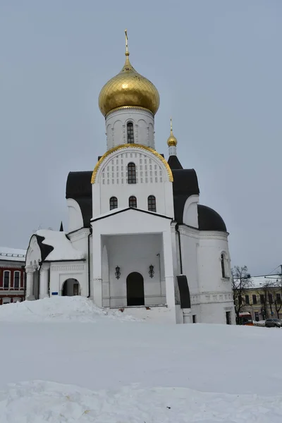 Igreja Ortodoxa Inverno — Fotografia de Stock