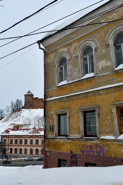 Исторический Старый Дом Нижний Новгород — стоковое фото