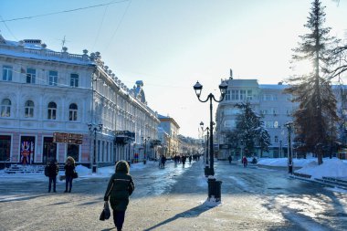 Nizhny Novgorod 'daki yaya sokağı.