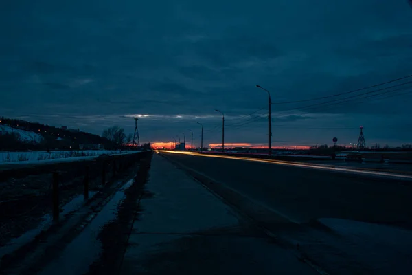 Krásný Západ Slunce Řece Volze Nižný Novgorod — Stock fotografie