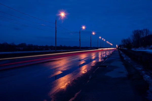 Прекрасний Захід Сонця Річці Волзі Нижній Новгород — стокове фото