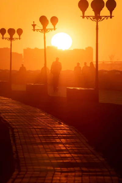 Wunderschöner Sonnenuntergang Der Wolga Nischni Nowgorod — Stockfoto