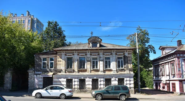 Historiskt Gammalt Hus Nizjnij Novgorod — Stockfoto