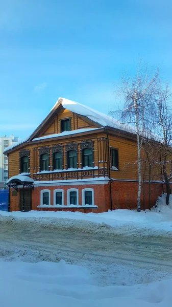 Történelmi Régi Ház Nyizsnyij Novgorod — Stock Fotó