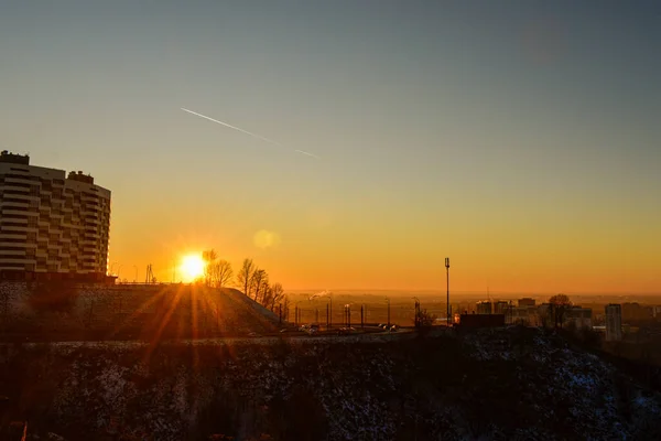 Beautiful Sunset City Nizhny Novgorod — Stock Photo, Image