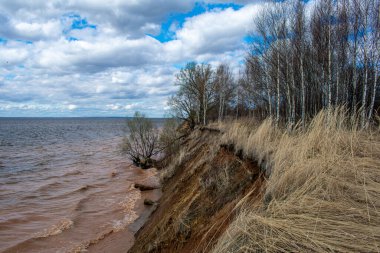 Yazın güzel volga nehir kenarı