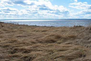 Yazın güzel volga nehir kenarı