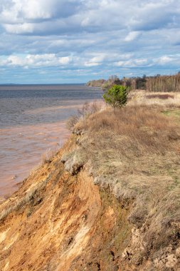 Yazın güzel volga nehir kenarı