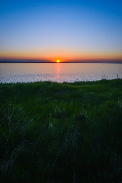 Bellissimo Tramonto Sul Fiume Volga — Foto Stock