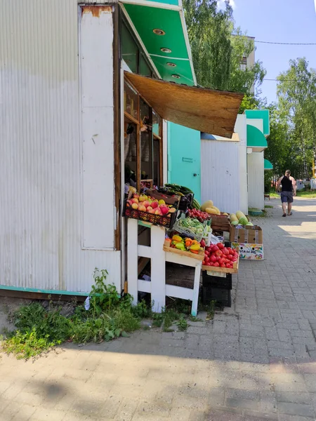 Πώληση Φρούτων Στους Δρόμους Της Πόλης — Φωτογραφία Αρχείου