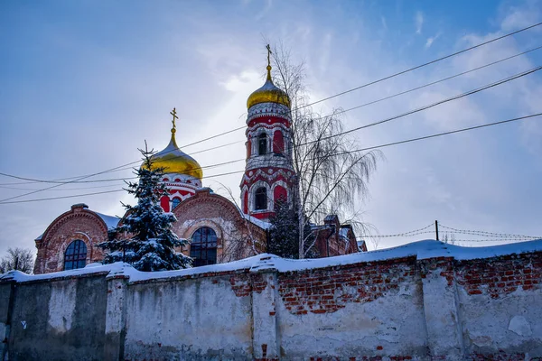 Antiga Igreja Ortodoxa Inverno — Fotografia de Stock