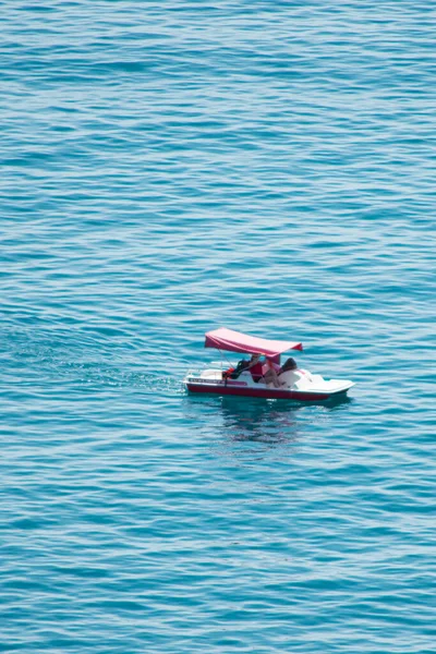 Catamaran Sails Sea Top View — Stock Photo, Image