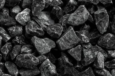 Siyah doğal kömür dokusu arkaplanının yakın plan çekimi,