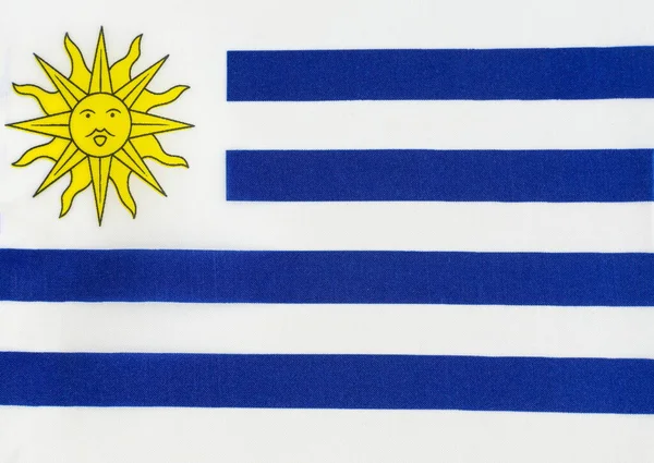 Bandera Nacional Uruguay Basada Tela — Foto de Stock