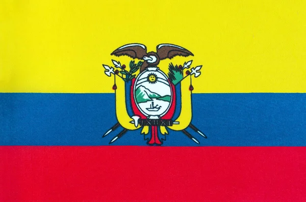 Tela Bandera Nacional Ecuador —  Fotos de Stock