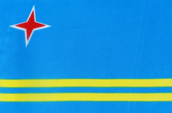 Aruba Bandiera Nazionale Tessuto Primo Piano — Foto Stock