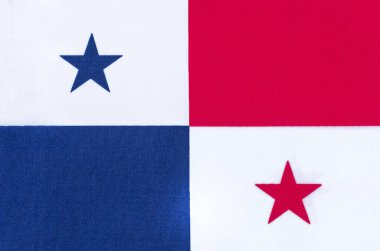 Panama 'nın ulusal bayrağı yakın çekim kumaş tabanlı